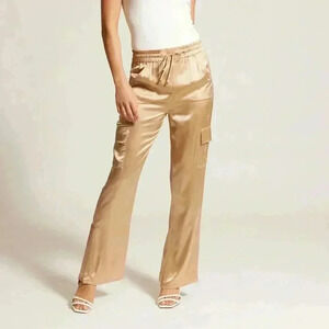 Blanc Noir Gold Wide Leg Pants